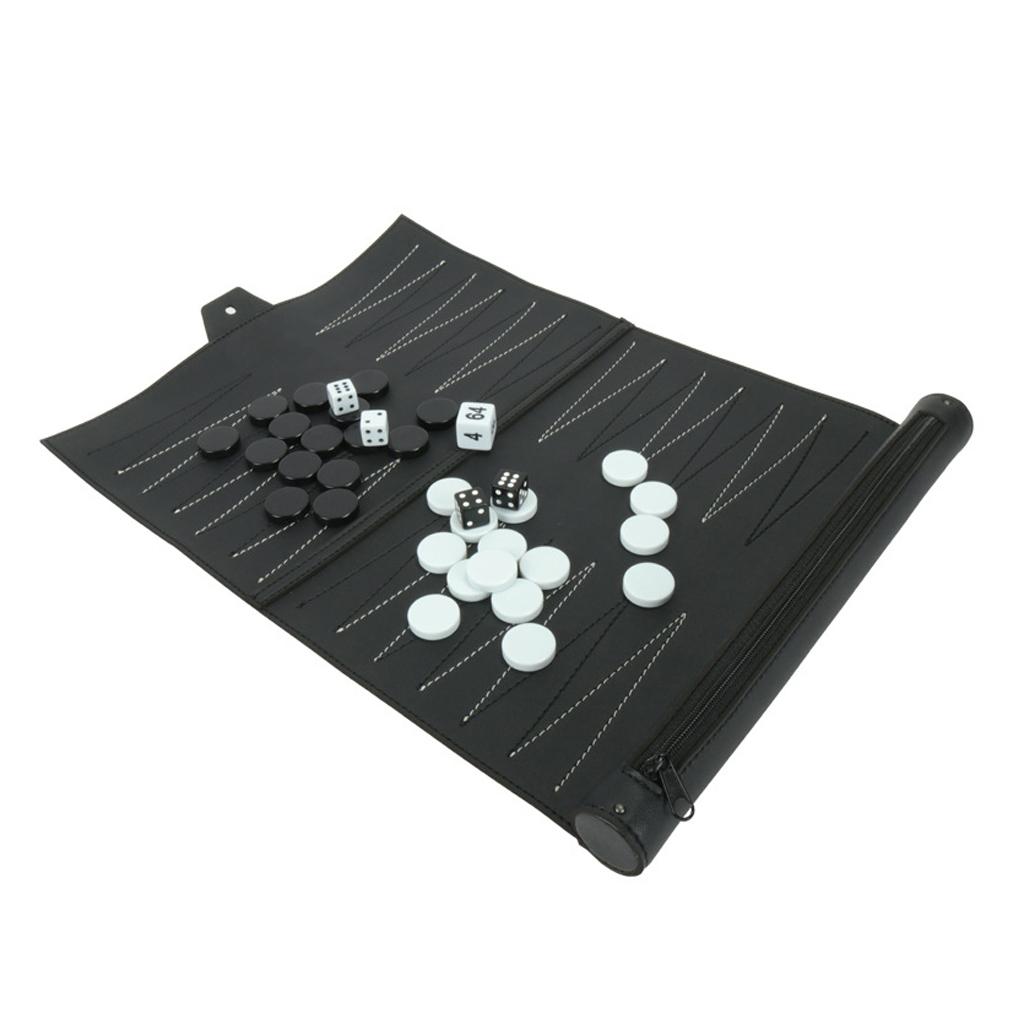 Board Game For 5 Players - Jeu de backgammon vintage en cuir
