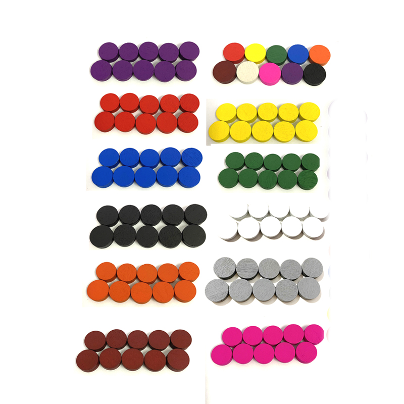 Board Game Sequence - Jetons de jeu en bois, disque