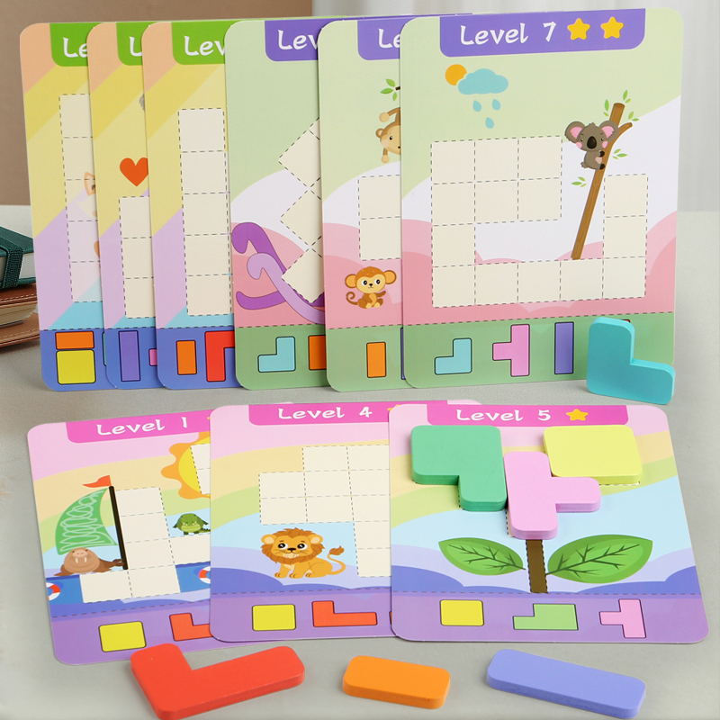 Board Game Quiz - Jouet de puzzle éducatif en bois,