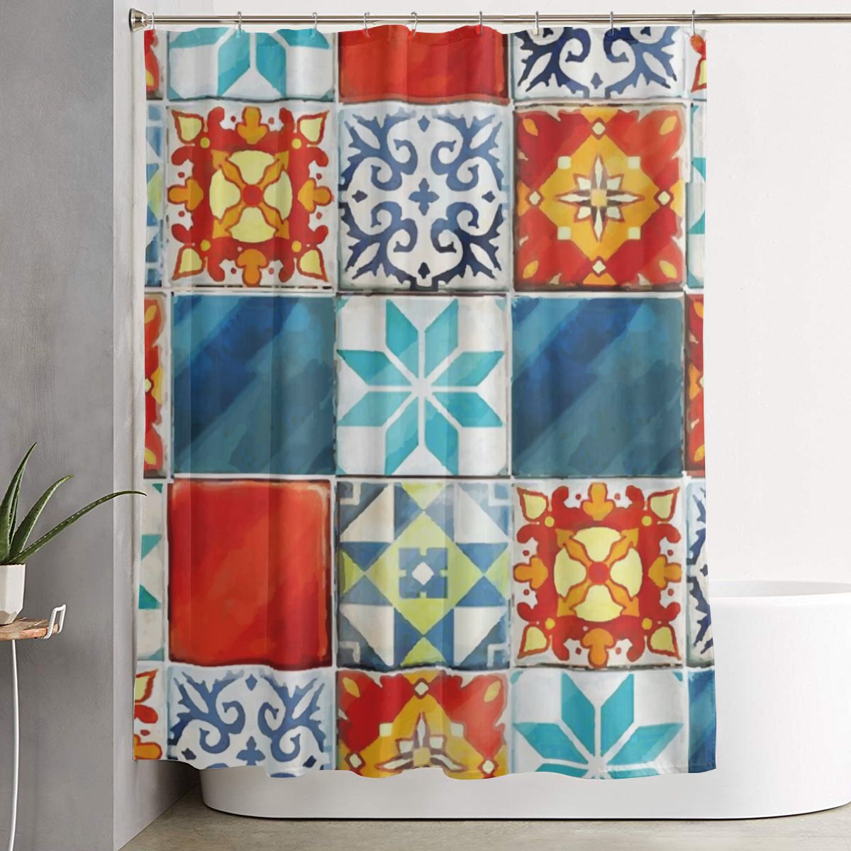 Rideau de douche en polyester  - Board Game Azul avis et prix