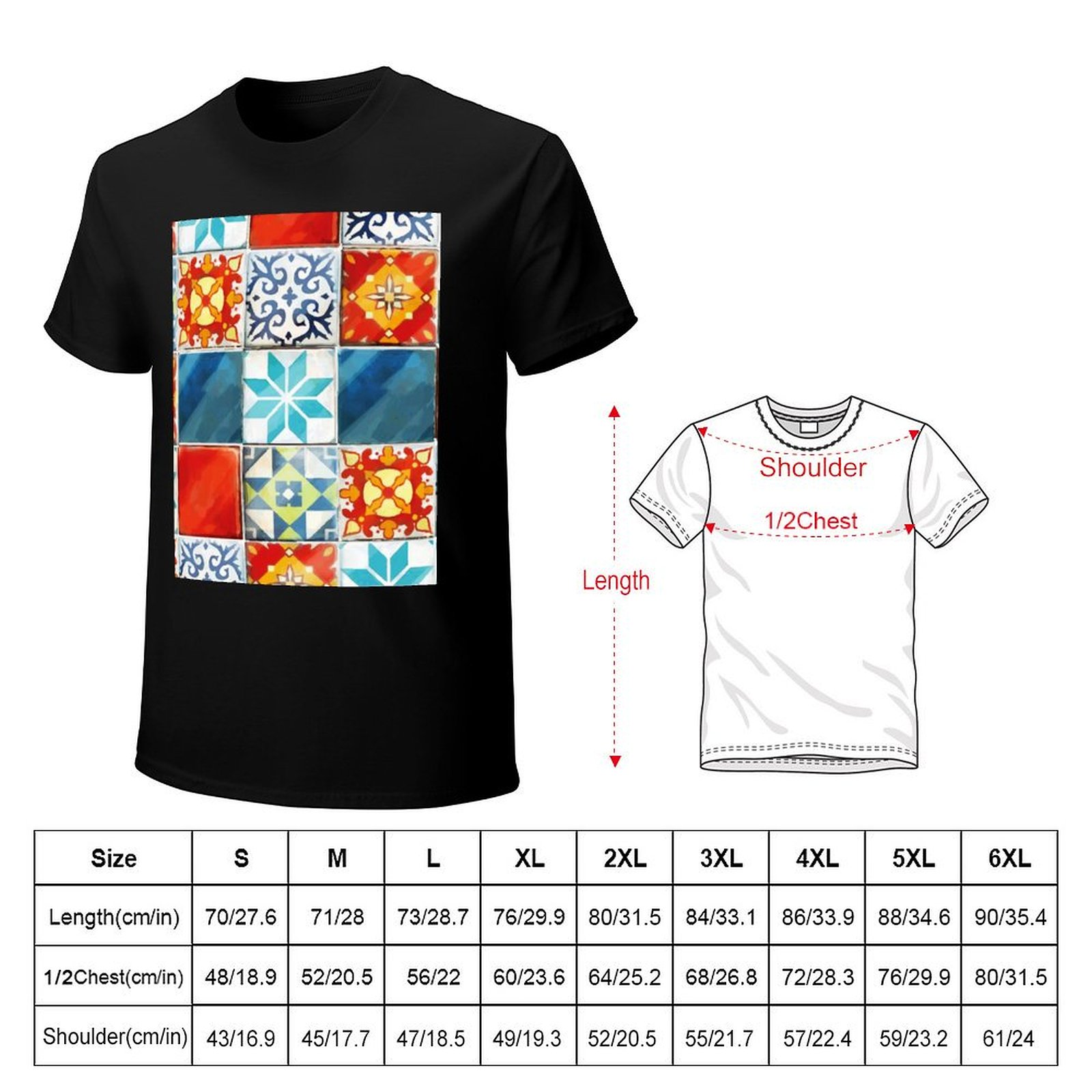 T-shirt confortable à col rond - Board Game Azul avis et prix