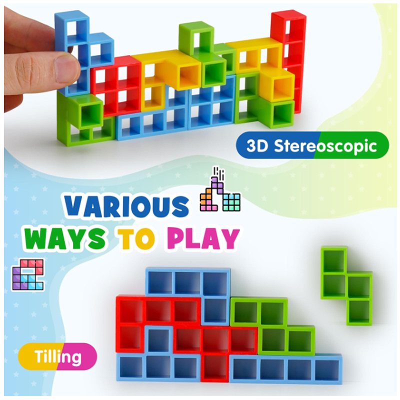 Tour Tetris 3D, jouets empilab - Board Game Saboteur avis et prix
