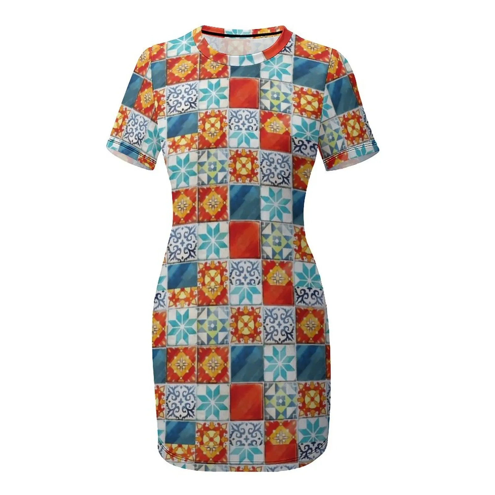 Robe d'été à manches courtes a - Board Game Azul avis et prix